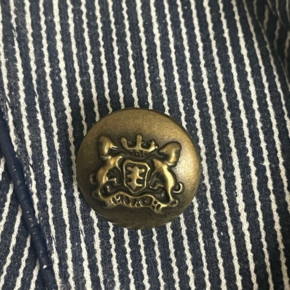 LA Kitty Striped Double Breasted Jean Jacket Size XL - Picture 7 of 10